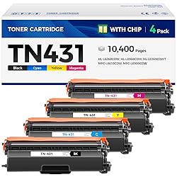 TN431 Toner Cartridge Set 4-Pack Printer