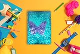 GINMLYDA Reversible Sequin Diary 8.5x5.5 Butterfly Girls Notebook 160 Pages view 6