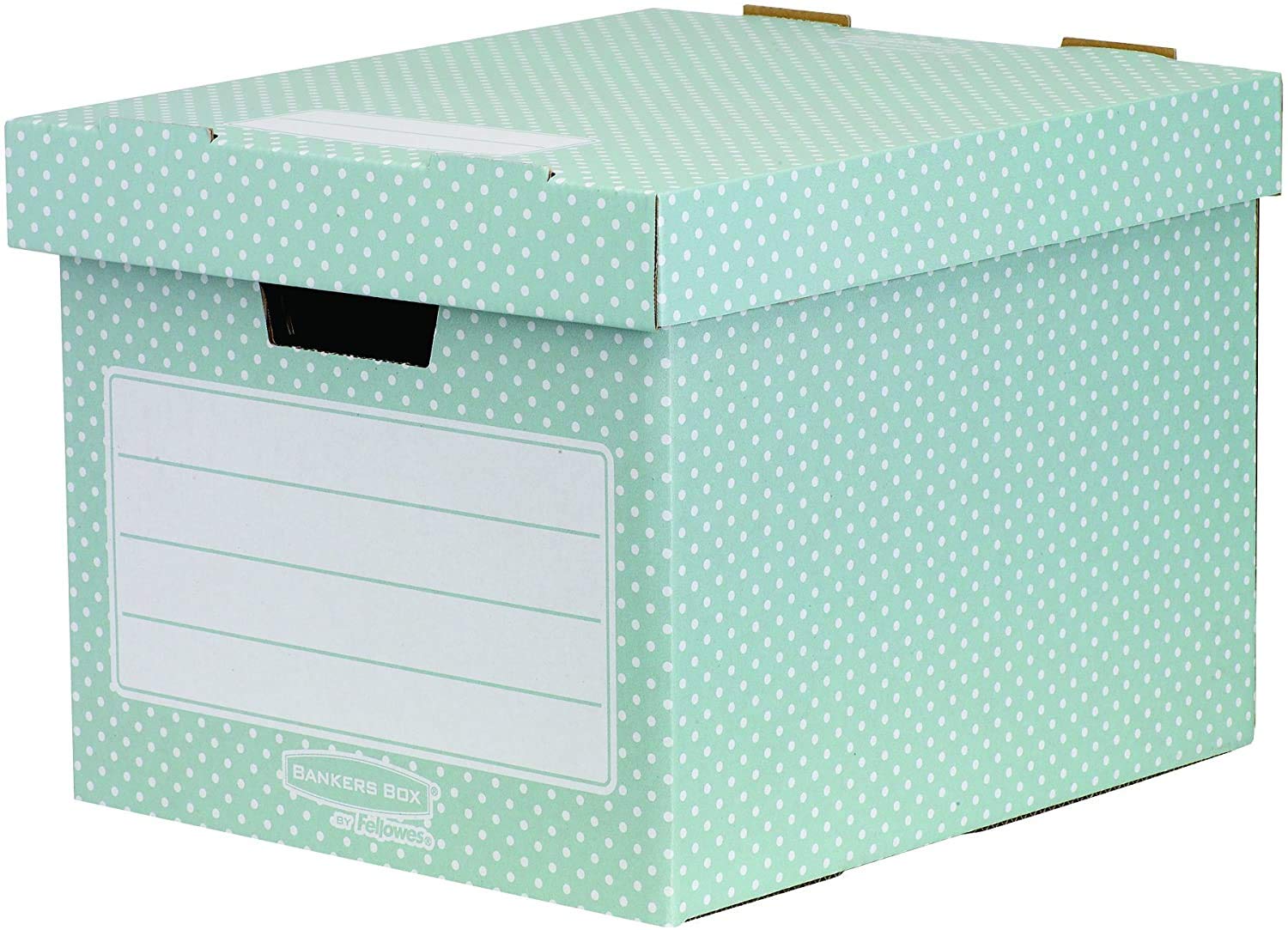 Bankers Box Storage Box, Pack of 4, Green and White