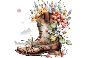 HOIYLDS Cowboy Shoots Diamond Art Painting Kits for Adults - Round Full Drill Diamond Dots Paintings for Beginners, 5D Paint with Diamonds Pictures Gem Art Painting Kits DIY Crafts Diamond Art Project