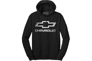 Tee Luv Men's Faded Chevrolet Logo Hoodie - Licensed Chevy Hooded Sweatshirt