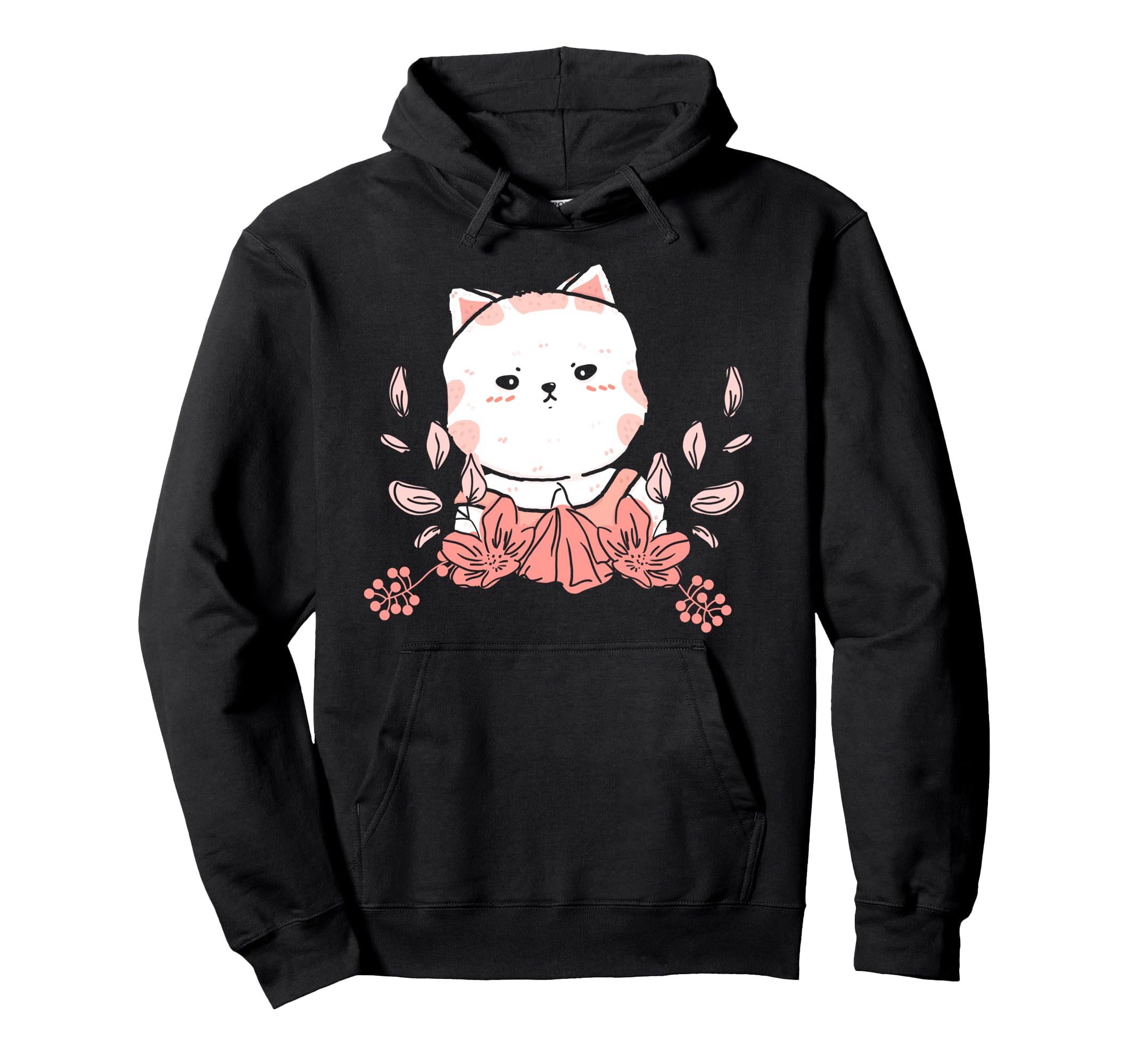 Cute Awesome Kitty Flowers Cat Funny Pet Paw Kitten Pullover Hoodie