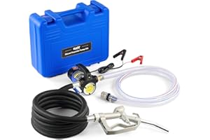 Orion Motor Tech Diesel Transfer Pump Kit, 12V Fuel Transfer Pump Kit with Nozzle & Hoses, Portable Electric Fuel Pump for Ke