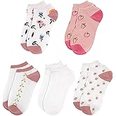 Glamorstar Women Socks Cotton No Show Low Cut Socks Ankle Sock 5 Pack