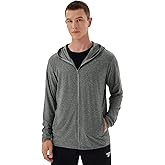 Corna Men's Lightweight Hoodie, Sun Protection Full Zip Hooded Jackets with Thumb Holes