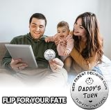 Rowwait Huishi Funny Decision Coin for New Parents Stainless Steel Silver view 5
