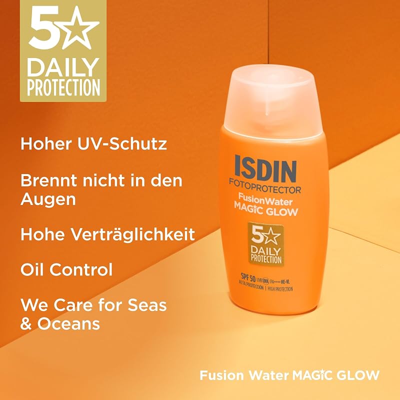 Fusion Water MAGIC Glow LSF 50 Sonnencreme für das Gesicht mit Glow-Effekt