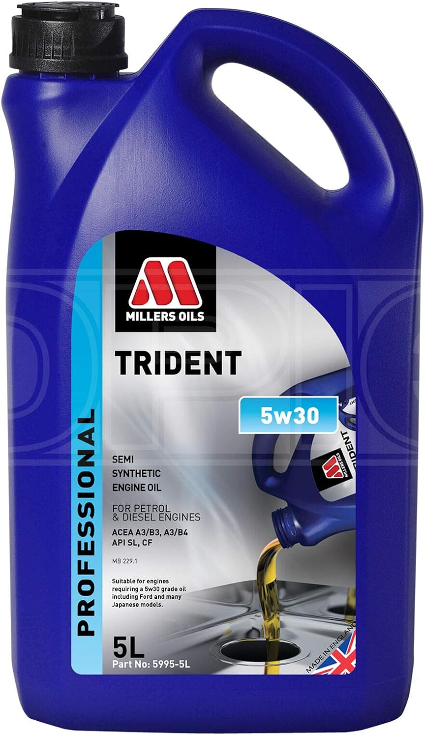 Millers Oils TRIDENT 5W30 5W30 Semi Synthetic Engine Oil 5 Litrse 5L