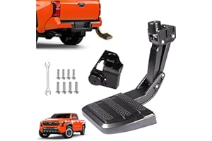 One-Piece Aluminum Upgraded Rear Bed Step Compatible with Toyota Tacoma 2024-2026, 350 LBS Heavy-Duty Solid Truck Tailgate St