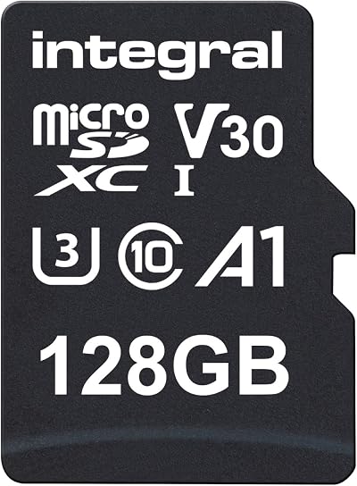 Integral 128GB microSD Card UHS-I U3 A1 4K 100MB/s Read 50MB/s Write