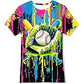 Kimoda Boys 3D Graphic Short Sleeve Shirts Cool Novelty Tees for 5-14 Years | Crew Neck, Comfy Loose Fit, Ideal for Sports Fans, Sports Game &amp; Daily Casual Wear