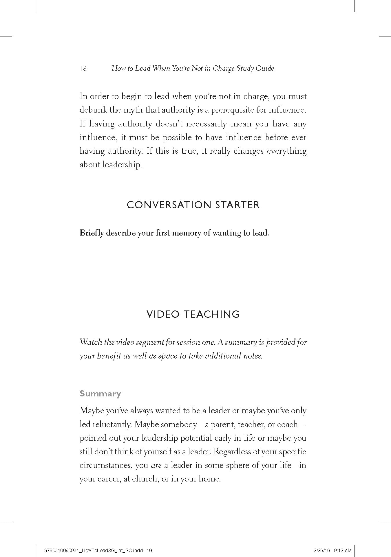 How to Lead When You're Not in Charge Study Guide: Leveraging Influence When You Lack Authority