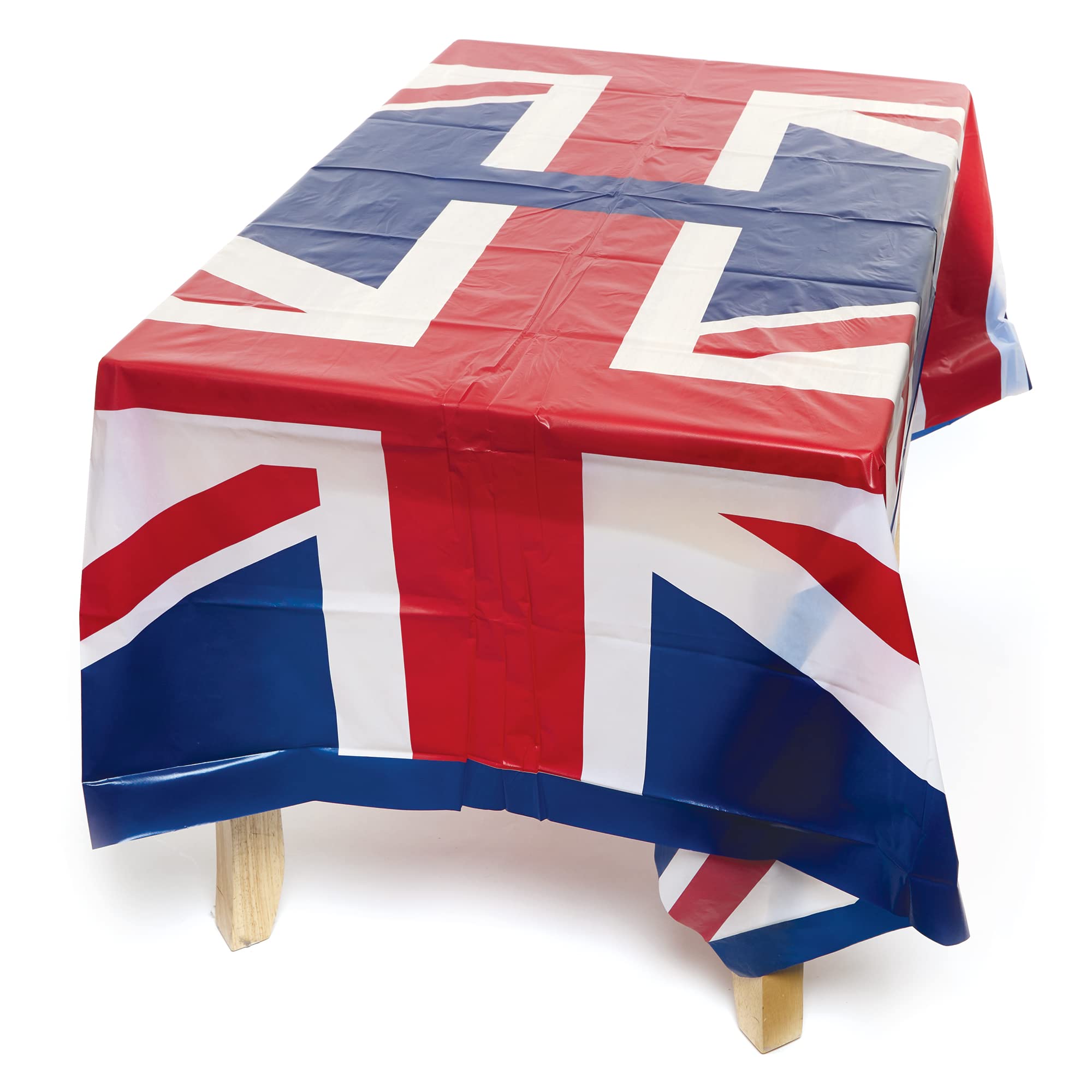 Baker Ross PJ144 Union Jack Table Covers - Pack of 2, Kings Union Jack Party Supplies and Decorations, 165 x 137 cm — image 1