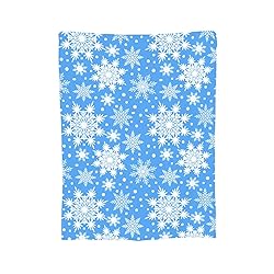 Perinsto Winter Snowflakes Blue Throw Blanket Ultra