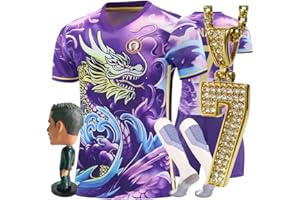 URAISEUS Kids Soccer Jersey Youth Football Uniforms Children's Sportswear with Socks+Doll+Necklaces