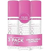 TRIDESIGN Aerogel Hairspray - Strong Hold Hair Finishing Spray for Volumizing & Control, Flexible Styling for All Hair Types, Non-Sticky and Scented - For Women and Men - Travel Size Pack of 3 (3 Oz)