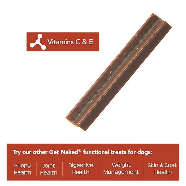 GET NAKED GRAIN FREE 1 POUCH 6.2 OZ SUPER ANTIOXIDANT DENTAL CHEW STICKS, SMALL