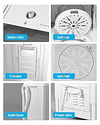 KUPPET Compact Twin Tub Portable Mini Washing