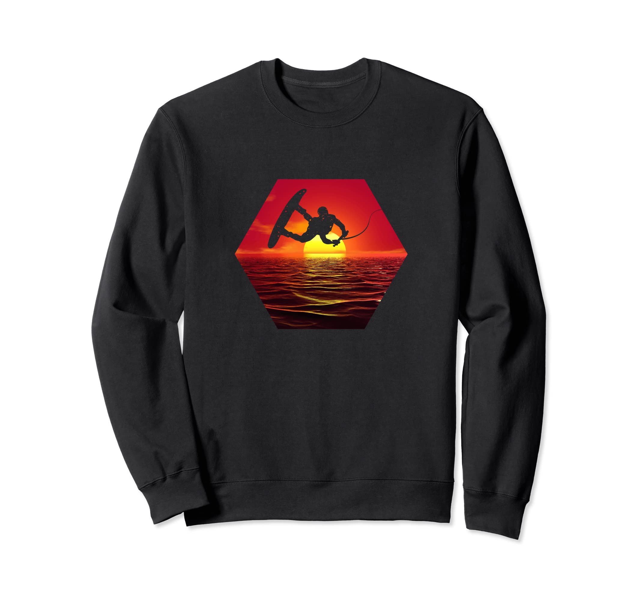 Wakeboard Jump Surfer Sunset Wakeboarder Sweatshirt