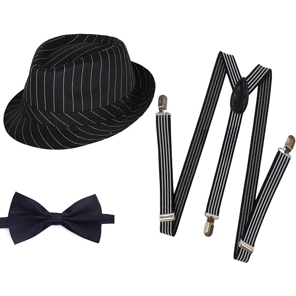 JONRRYIN Conjunto de accesorios para disfraz de los años 20, disfraces de los años 20, disfraz de gángster para hombre, Halloween, disfraces de fiesta (gris, S JONRRYIN Conjunto de accesorios para disfraz de los años 20, disfraces de los años 20, disfraz de gángster para hombre, Halloween, disfraces de fiesta (gris, S
