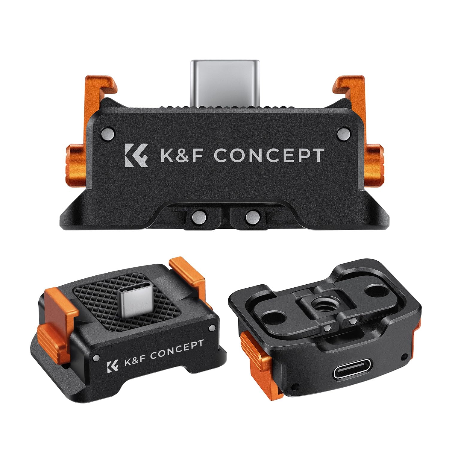 Photo 1 of K&F Concept Charging Adapter Base for DJI Osmo Pocket 3, Desktop Type-C Charging Dock Fit Arca-Swiss Standard, with 1/4 Screw Hole/Folding Finger, Aluminum Alloy Bracket