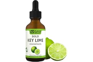 FLAVOR VALLEY Key Lime Concentrate | Flavor Over 100 Drinks, Sodas, Cocktails, Mocktails – Real Key Lime Tang | Non GMO – Cra