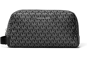 Michael Kors Brooklyn Toiletry Kit, Black/MK Signature Nylon