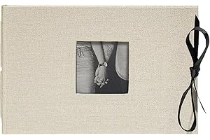 Kolo Noci Small 4x6 Photo Album, Holds 24 Photos, Ideal for Weddings and Baby Books, Platinum