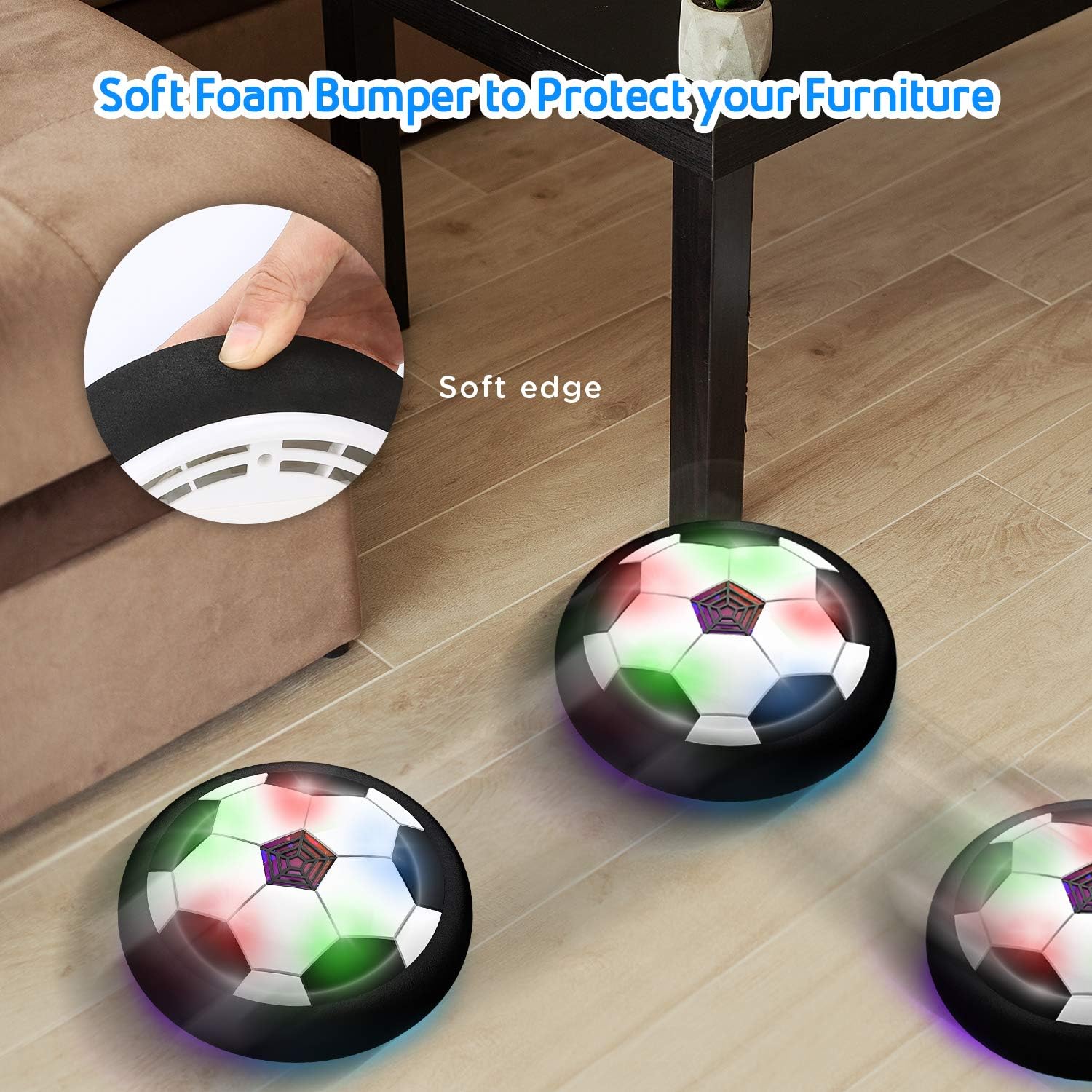 Toyk Boy Toys - LED Hover Soccer Ball - Air Power Training Ball Playing Football Game - Soccer Toys 3 4 5 6 7 8-12 Year Old Kids Toys Best Gift: Toys & Games