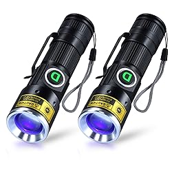 DARKDAWN UV 365nm Black Lights Flashlights USB