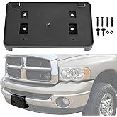 OKPARZ Front Bumper License Plate Frame Bracket Holder Compatible for 2004 2005 2006 2007 2008 2009 Dodge Ram 1500 2500 3500 55077158AE CH1068110
