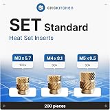 CNC KITCHEN Thread Inserts Brass 200pc M3 M4 M5 3D Print PLA PETG ABS RoHS view 2