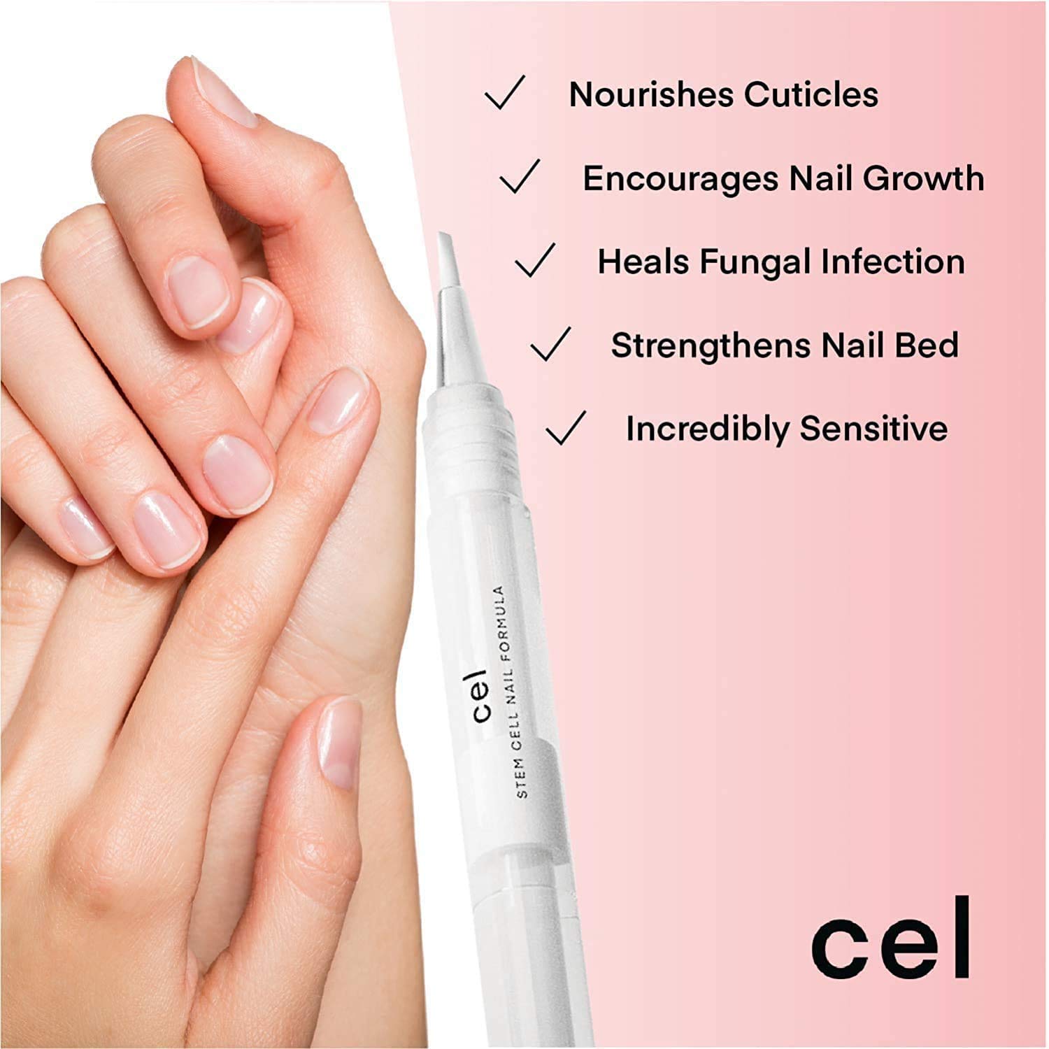 Cel MD Cuticle Oil Pen Nail Strengthener Repair Serum – Nail Repair For Damaged Nails – Helps Repair & Nourish Cracked Nails and Rigid Dry Cuticles - Set of 2: Beauty