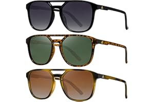 Arjien Polarized Aviator Sunglasses for Women Men 2026 UV Protection Mens Womens Sunglasses 70s Retro Trendy Square Aviators