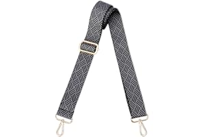 Conworld Purse Strap Replacement Crossbody for Handbag, 1.5" Golden Buckle Wide Canvas Shoulder Strap for Women