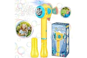Britik Bubble Wands for Kids Toys for Girls 4-6: Light Up Bubble Wand Toys for Kids Ages 4-8 Bubble Machine Outdoor Kids Toys for Backyard Girls Presents Toys for 3 4 5 6 7 8 Years Old Boys Girls
