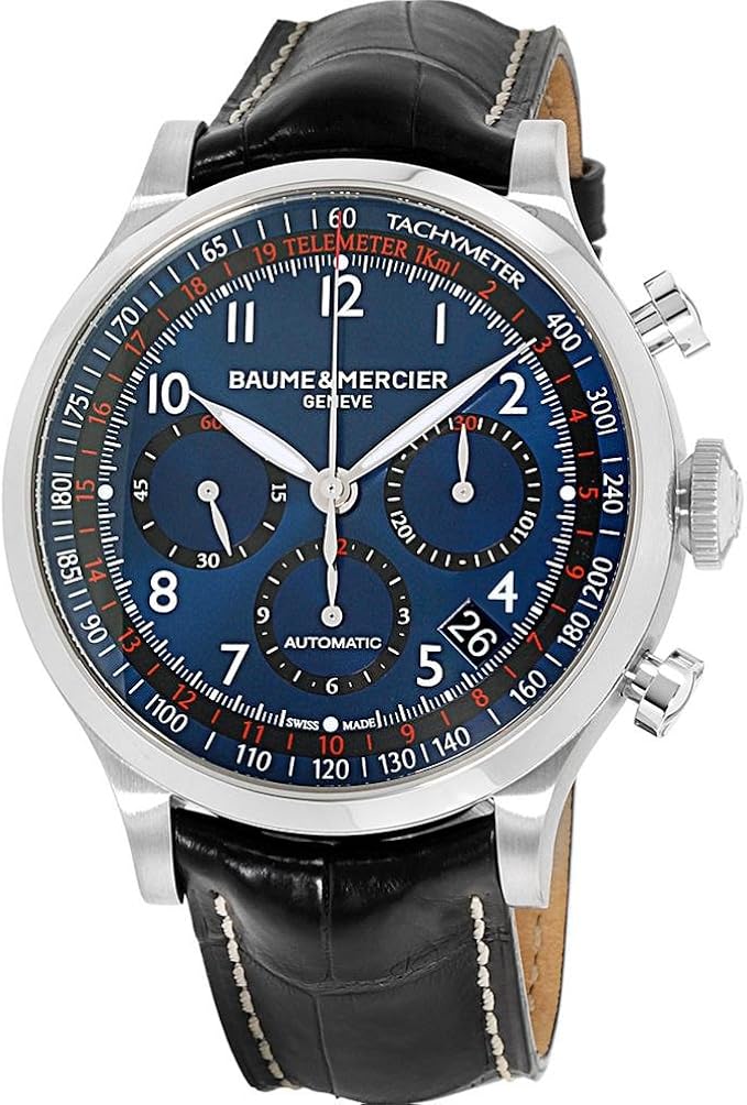 Baume and Mercier Blue Dial Chronograph Automatic Men's Watch: Amazon