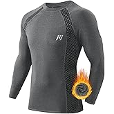 MEETWEE Mens 4/5 Pack Men's Thermal Compression Shirts Long Sleeve Fleece Lined Base Layer Top Winter Workout Gear Undershirt