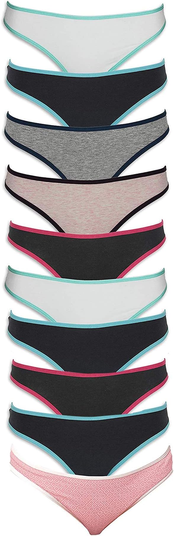 EmprellaCotton Thongs for Women-Ladies Underwear Panties- Women's Thong Pack Breathable Assorted