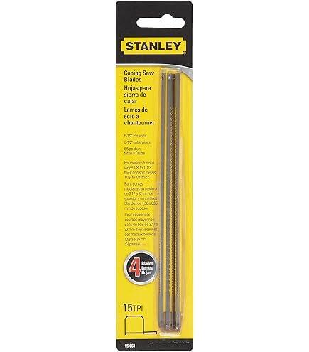Amazon.com: Stanley 15-061 15 Tpi Coping Saw Blade, 4 Pack(Pack of