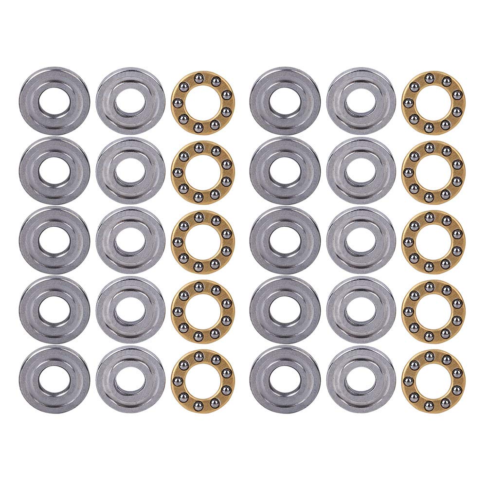 10pcs Thrust Ball Bearing High Precision Single Direction Flat Steel Bearings(F4-10M 4 * 10 * 4mm)