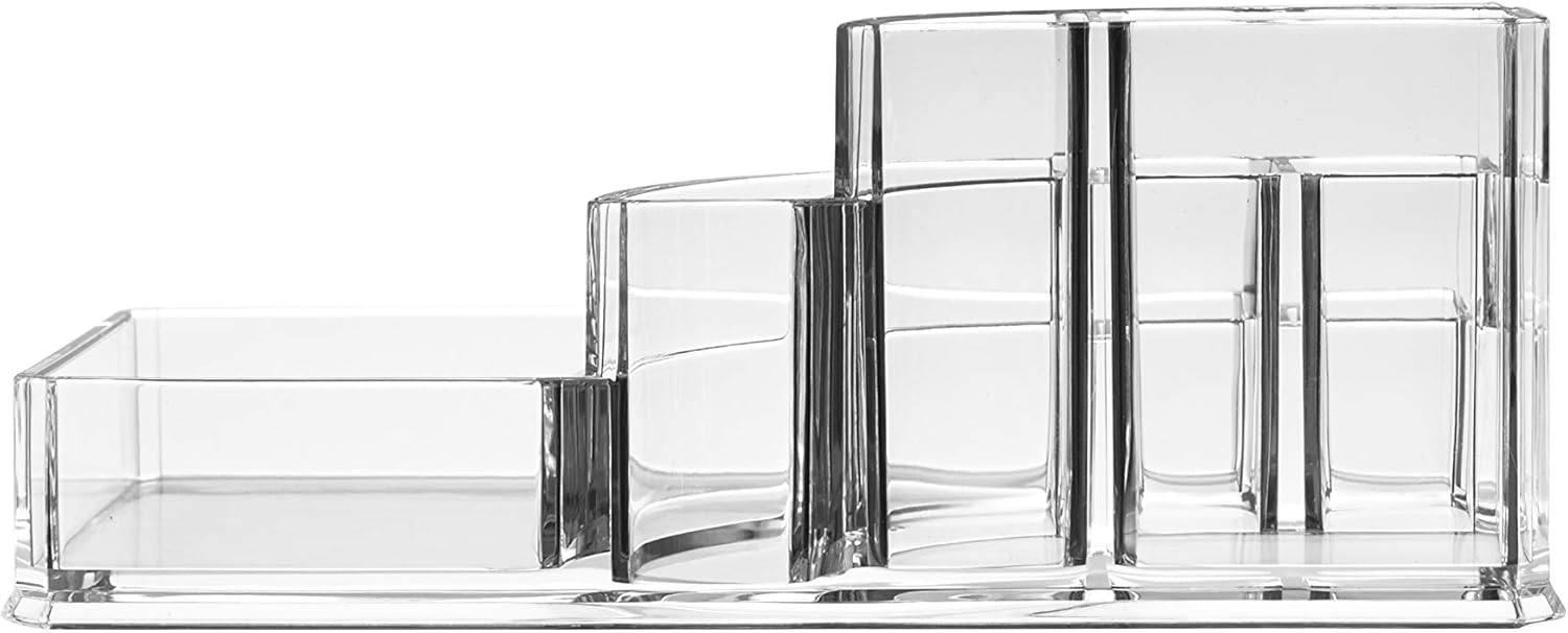  Basics Square Acrylic Cosmetic Makeup Organizer Storage, Small: Home & Kitchen