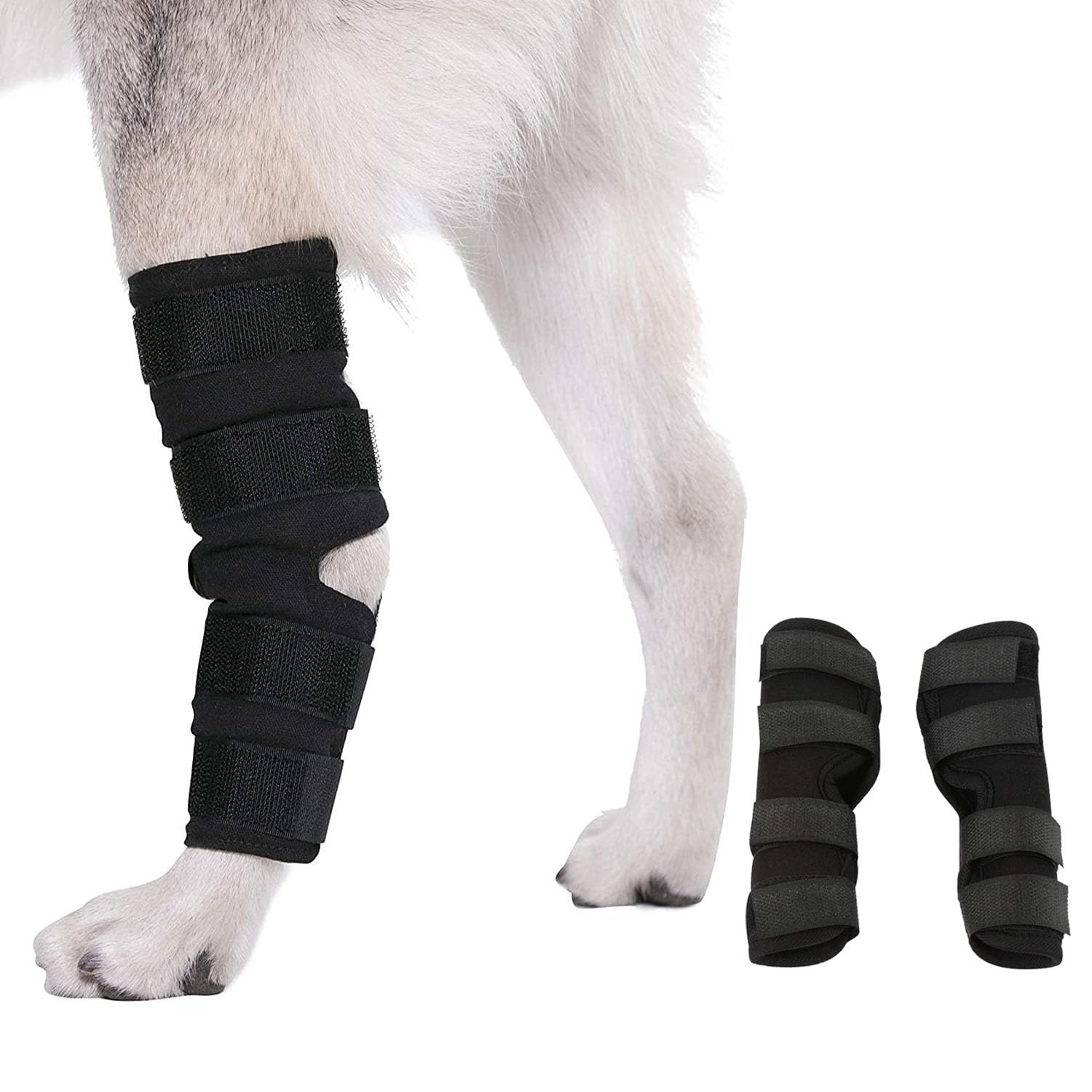 ZEACCT 1 Pair Dog Leg Braces, Front and Rear Knee Pads for Pets, Compression Recovery Sleeves for Joint Support, Durable Elbow Protectors for Dogs, Ideal for Injury Prevention and Rehabilitation(M)