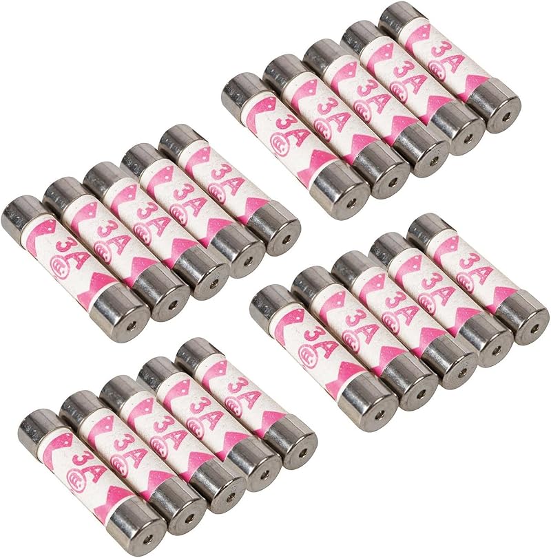Nartel BS1362 Fuse Cartridge 3 Amp UK Plug Pack of 20