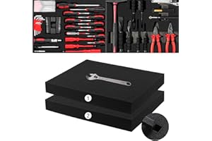 AOLABELA Part Foam Insert - Polyurethane Pluck Pre Cube Sheet Foam with Bottom Use for Boxes Cases Padding Camera, Tool Box，Board Game Box (2pcs, 16x12x2 in)