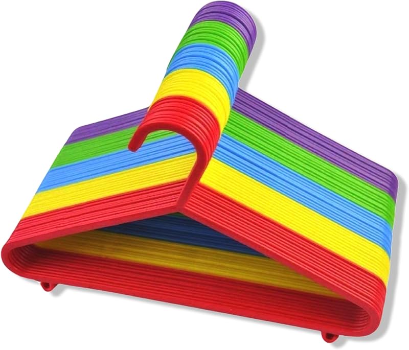 REQUISITE NEEDS Kids Hangers Pack of 20 Non Slip Multicolor