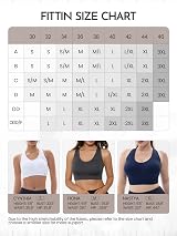 FITTIN Racerback Sports Bra Women High Impact Padded Seamless Black view 5