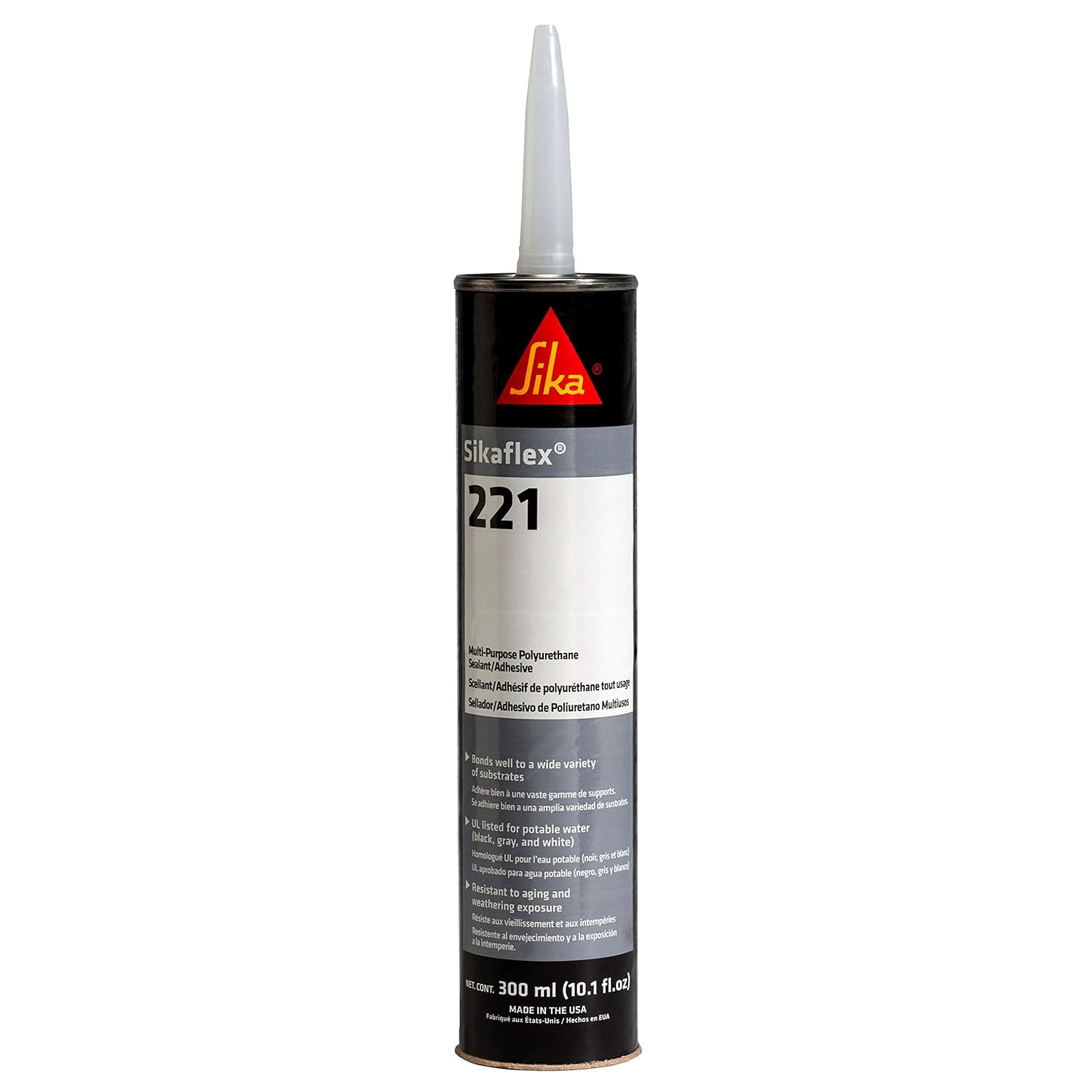 Sikaflex221 01790893 Black Polyurethane Adhesive/Sealant 10.1 fl. oz