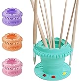 SESENSE Paint Brush Cleaner - Foldable Silicone Paint Brush Cleaner Rinse Cup with Palette and 40 Brush Storage Holder for Classroom Studio Outdoor Painting (1, Light Blue)