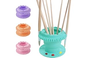 SESENSE Paint Brush Cleaner - Foldable Silicone Paint Brush Cleaner Rinse Cup with Palette and 40 Brush Storage Holder for Classroom Studio Outdoor Painting (1, Light Blue)